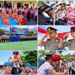 Polresta Banyuwangi Gelar Welcome and Farewell Parade dalam Sertijab Kombes Pol Rofiq Ripto Himawan ke Kombes Pol Muharman Arta Resmi 